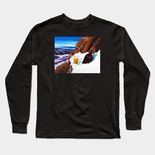 Homebrew on Flattop Mountain Long Sleeve T-Shirt by realartisbetter